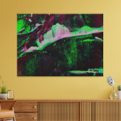 Chromatic Ridge Abstraction Canvas Afdruk (Insitu (Woonkamer))