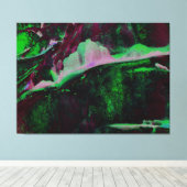 Chromatic Ridge Abstraction Canvas Afdruk (Insitu (Houten vloer))