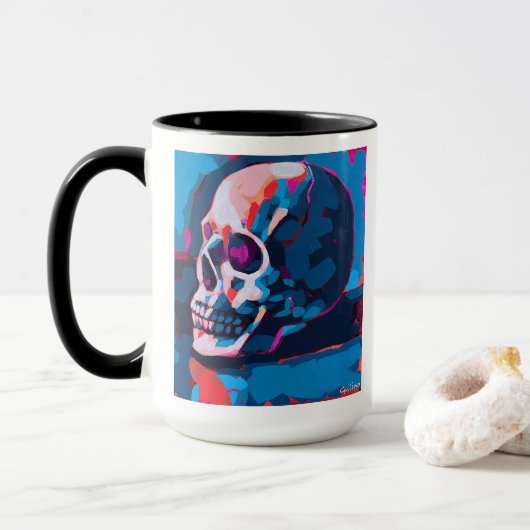 Chromatic Skull Painting Mok (Met donut)