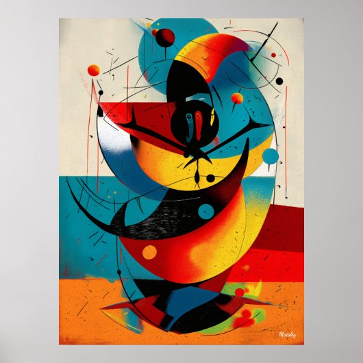 Chromatic Spiral – Mid-Century Abstract Motion  Poster (Voorkant)