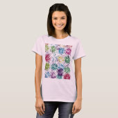 Chromatic Stipple Bloom Abstract T-shirt (Voorkant volledig)