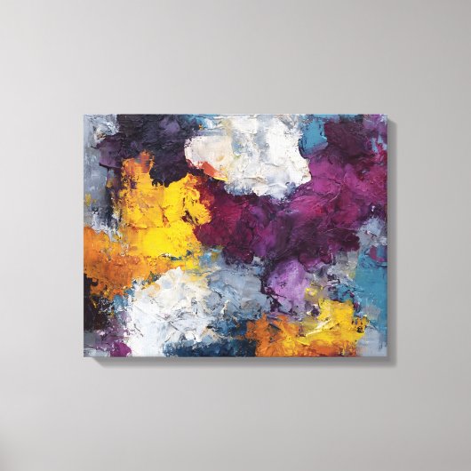 Chromatic Streak Abstract Canvas Wall Art (Voorkant)