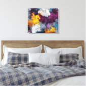 Chromatic Streak Abstract Canvas Wall Art (Insitu (Slaapkamer))
