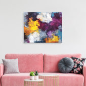 Chromatic Streak Abstract Canvas Wall Art (Insitu (Woonkamer))