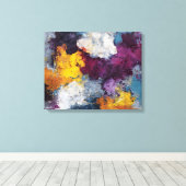 Chromatic Streak Abstract Canvas Wall Art (Insitu (Houten vloer))