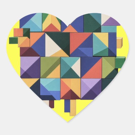 Chromatic Structure Hart Sticker (Voorkant)