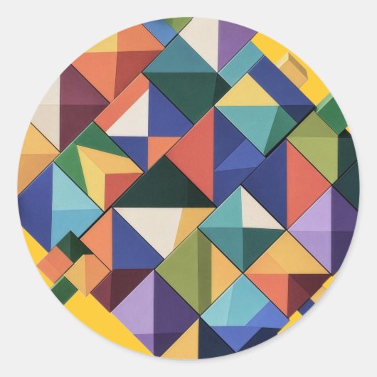 Chromatic Structure Ronde Sticker (Voorkant)