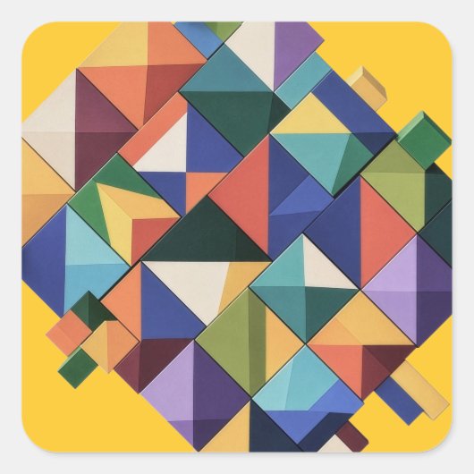 Chromatic Structure Vierkante Sticker (Voorkant)