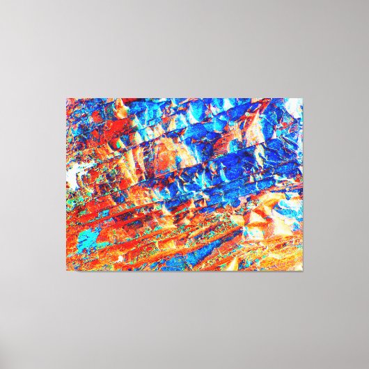 Chromatic Terrain Abstraction Canvas Afdruk (Voorkant)