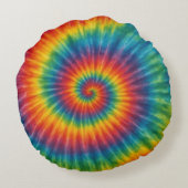 Chromatic Vortex Rond Kussen (Achterkant)