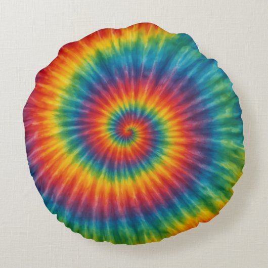 Chromatic Vortex Rond Kussen (Achterkant)