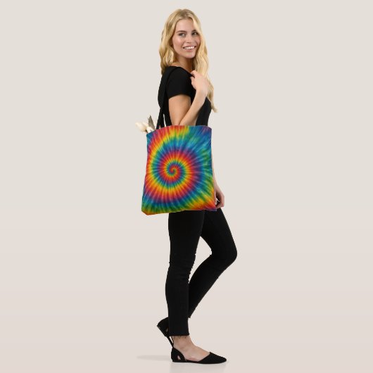 Chromatic Vortex Tote Bag (Op model)