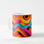 Chromatic Waves – Abstract Art Mug Koffiemok (Voorkant links)