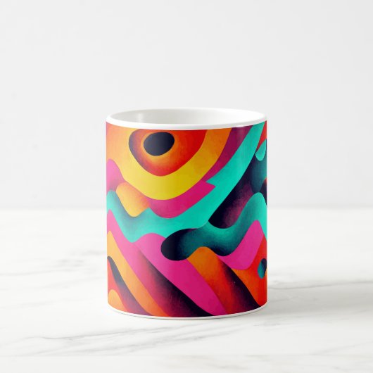 Chromatic Waves – Abstract Art Mug Koffiemok (Center)