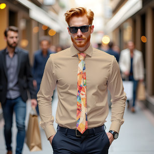 Chromatisch Crescendo Abstract Art Stropdas