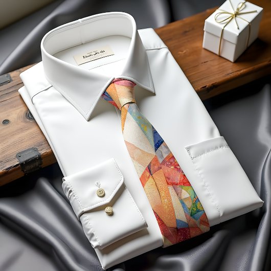 Chromatisch Crescendo Abstract Art Stropdas