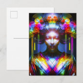 Chromatisch Farbige Glas-Geisha im Kontrast Briefkaart (Voorkant / Achterkant)