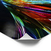 Chromatisch Farbige Glas-Geisha im Kontrast Perfect Poster (Hoek)