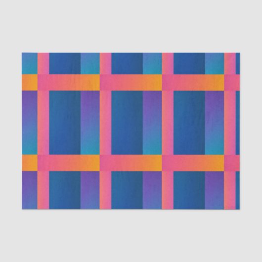 chromatisch geometrisch donker verloop rood marine tissuepapier (Voorkant)