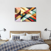 Chromatisch Geometrisch Mozaïek Canvas Afdruk (Insitu (Slaapkamer))