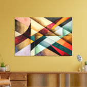 Chromatisch Geometrisch Mozaïek Canvas Afdruk (Insitu (Woonkamer))