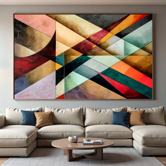 Chromatisch Geometrisch Mozaïek Poster
