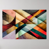 Chromatisch Geometrisch Mozaïek Poster (Voorkant)