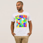Chromatisch Kunstpatroon T-shirt (Voorkant volledig)