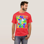 Chromatisch kunstpatroon t-shirt (Voorkant volledig)