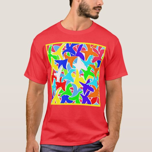 Chromatisch kunstpatroon t-shirt (Voorkant)
