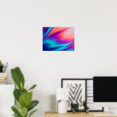Chromatische Beweging Levendig Abstracte Poster (Thuiskantoor)