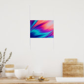 Chromatische Beweging Levendig Abstracte Poster (Keuken)