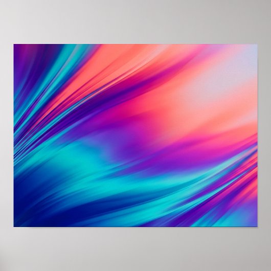 Chromatische Beweging Levendig Abstracte Poster (Voorkant)