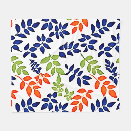 Chromatische bladherhaling fleece deken (Voorkant (Horizontaal))