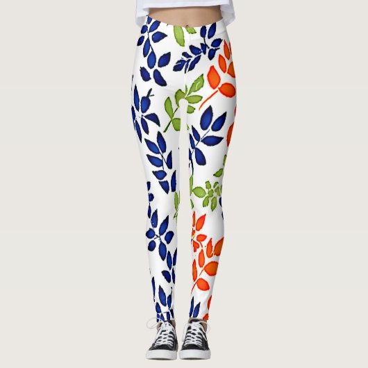 Chromatische bladherhaling leggings (Voorkant)