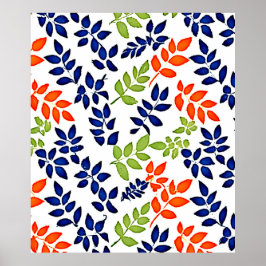 Chromatische bladherhaling poster