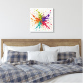 Chromatische Bloei Canvas Afdruk (Insitu (Slaapkamer))