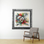 Chromatische bloesemuitbarsting wandkleed (In situ)