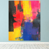 Chromatische breuklijn canvas afdruk (Insitu (Houten vloer))