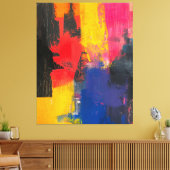 Chromatische breuklijn canvas afdruk (Insitu (Woonkamer))