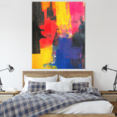 Chromatische breuklijn canvas afdruk (Insitu (Slaapkamer))