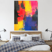 Chromatische breuklijn canvas afdruk (Insitu (Slaapkamer))