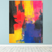Chromatische breuklijn canvas afdruk (Insitu (Houten vloer))