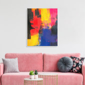Chromatische breuklijn canvas afdruk (Insitu (Woonkamer))