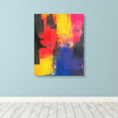 Chromatische breuklijn canvas afdruk (Insitu (Houten vloer))