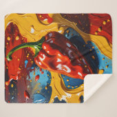 Chromatische Chili - Ananas Rijk Sherpa Deken (Voorkant (horizontaal))