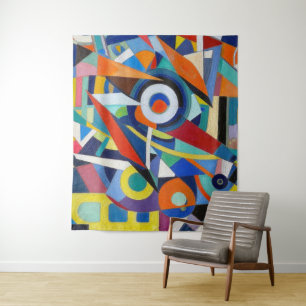 Chromatische Cubistische Symfonie Geometrisch Ontw Wandkleed