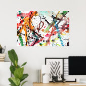 Chromatische dans Detail 1 Poster (Thuiskantoor)