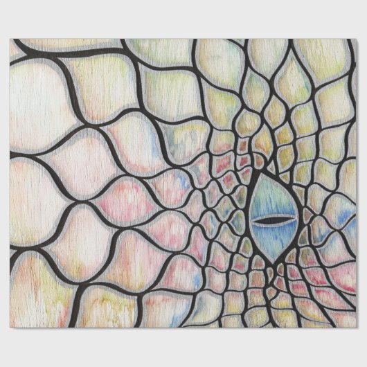 Chromatische draak cadeaupapier (Vlak)