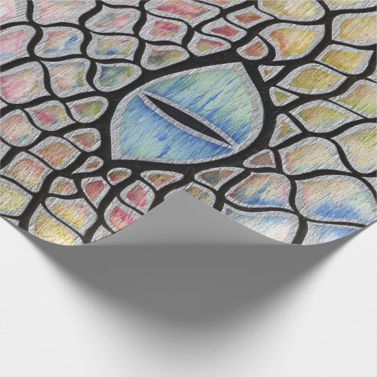 Chromatische draak cadeaupapier (Hoek)